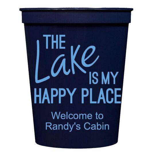 The Lake is My Happy Place Stadium Cups